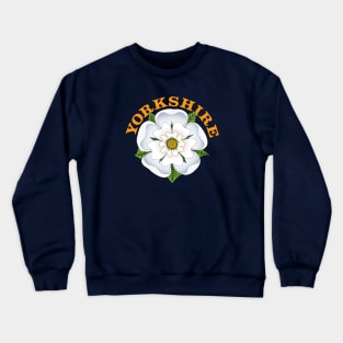 Yorkshire with white rose Crewneck Sweatshirt